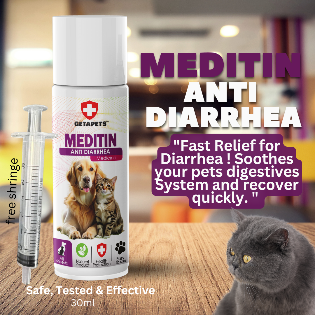 Meditin 30ml Ubat cirit birit kucing/anjing