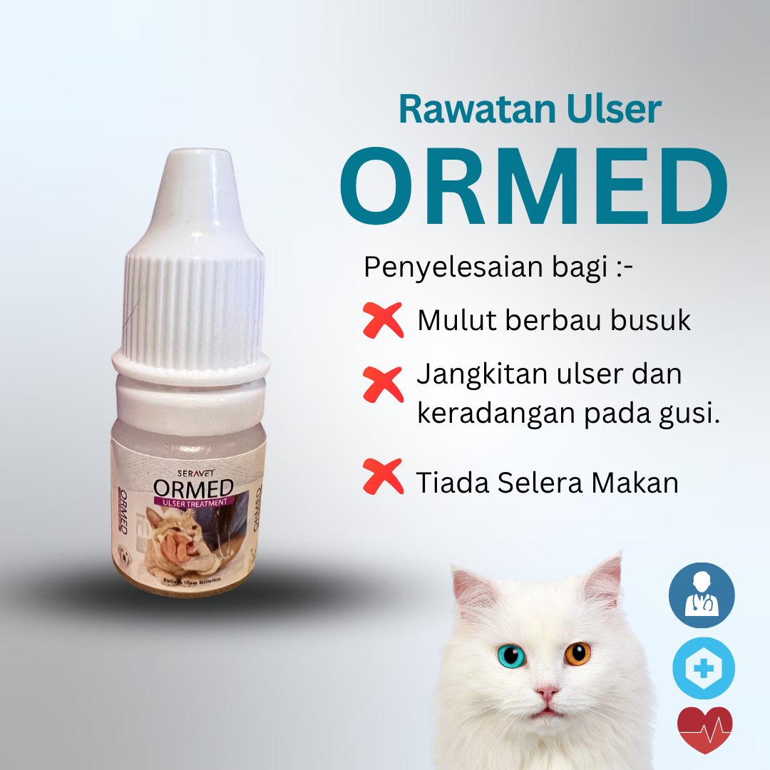Ormed ubat ulser kucing / anjing
