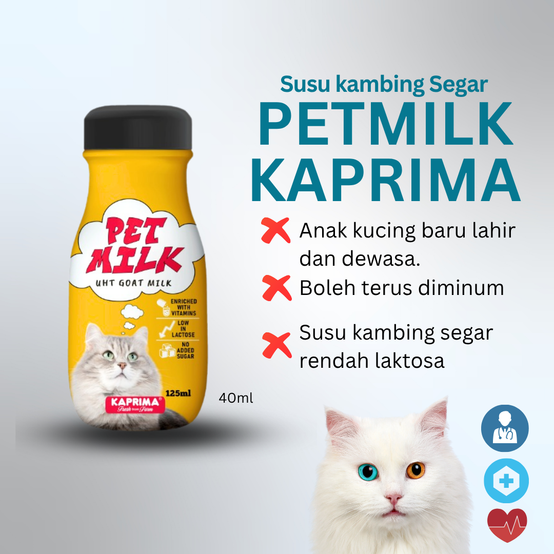Susu Kaprima susu anak/dewasa kucing rendah laktose (40ml)
