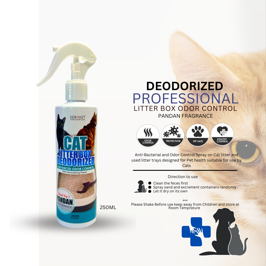 CAT LITTERBOX DEODORIZED pandan kebersihan tandas kucing